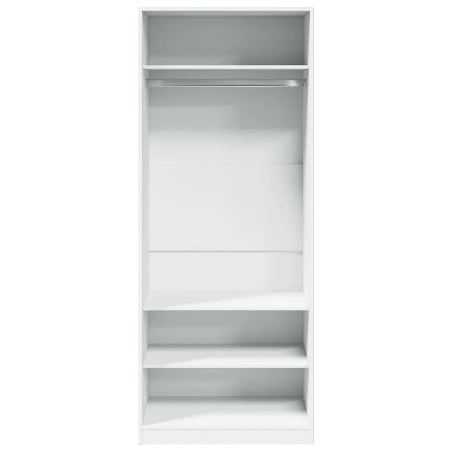 Garde-robe blanc 80x50x200 cm bois d'ingénierie - 4