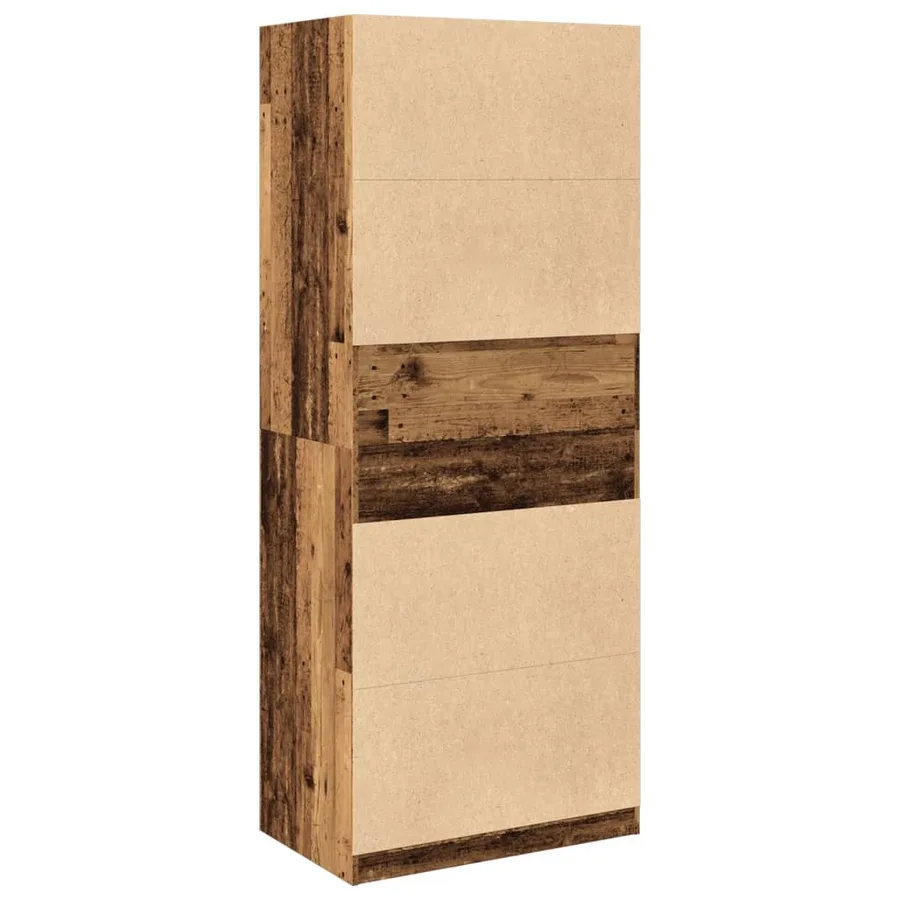 Garde-robe vieux bois 80x50x200 cm bois d'ingénierie - 6