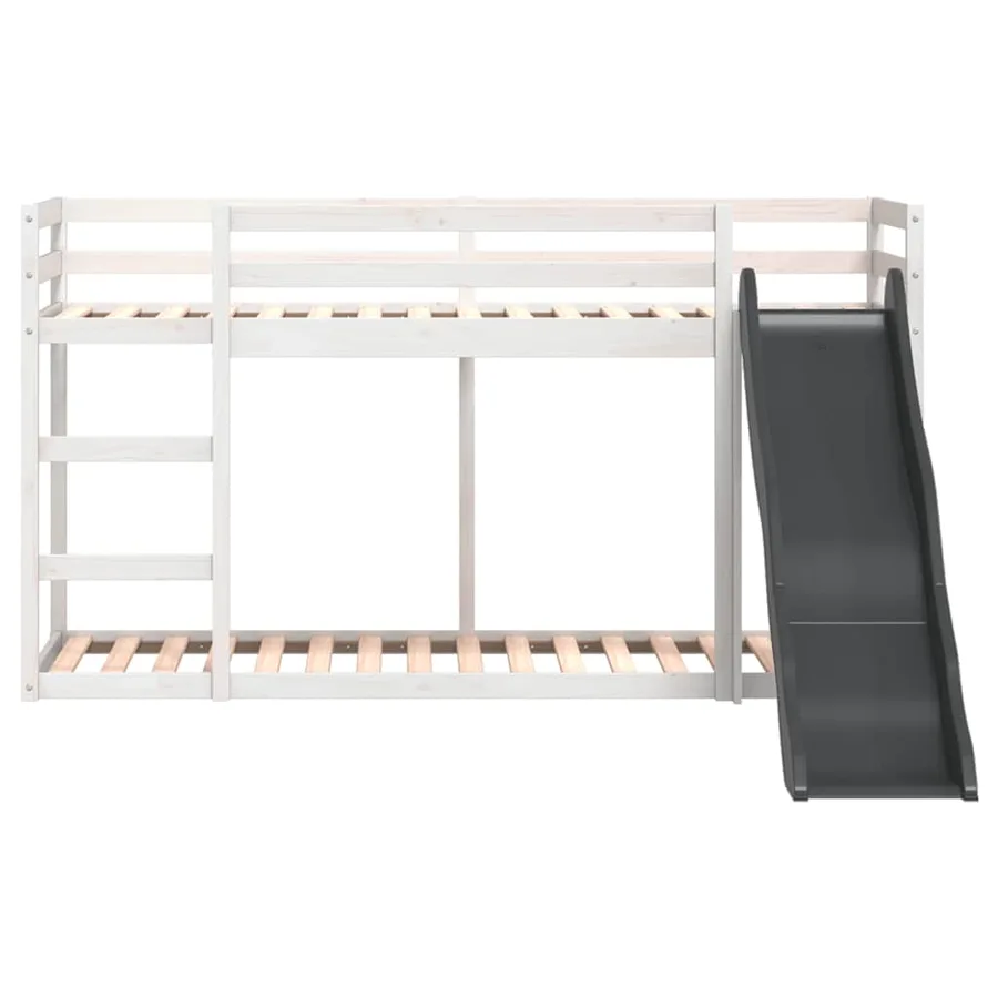 Lit superposé avec toboggan et échelle sans matelas 90x190 cm - 5