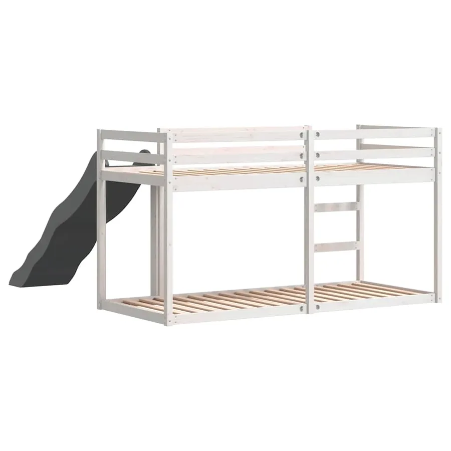 Lit superposé avec toboggan et échelle sans matelas 90x190 cm - 7