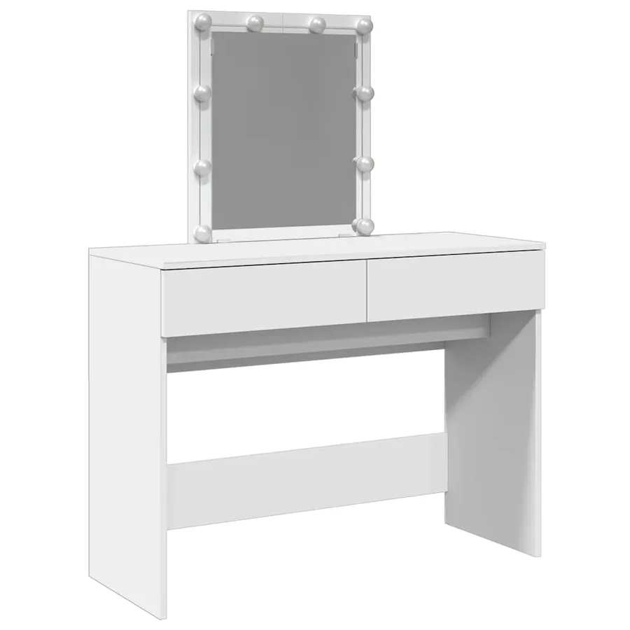 Coiffeuse avec LED blanc 100x40x130 cm - 2