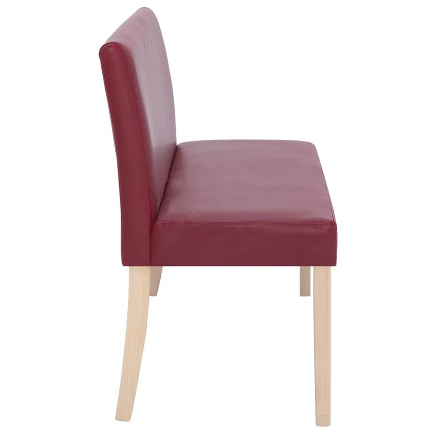 Banc 139,5 cm Rouge bordeaux Similicuir - 4