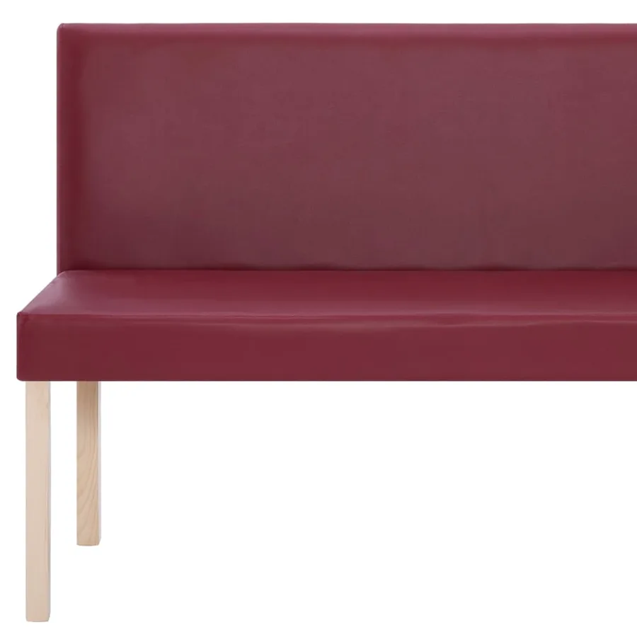 Banc 139,5 cm Rouge bordeaux Similicuir - 6