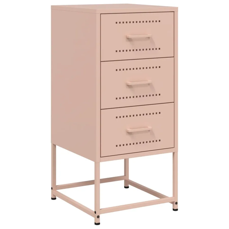 Tables de chevet 2 pcs rose 36x39x78 cm acier - 5