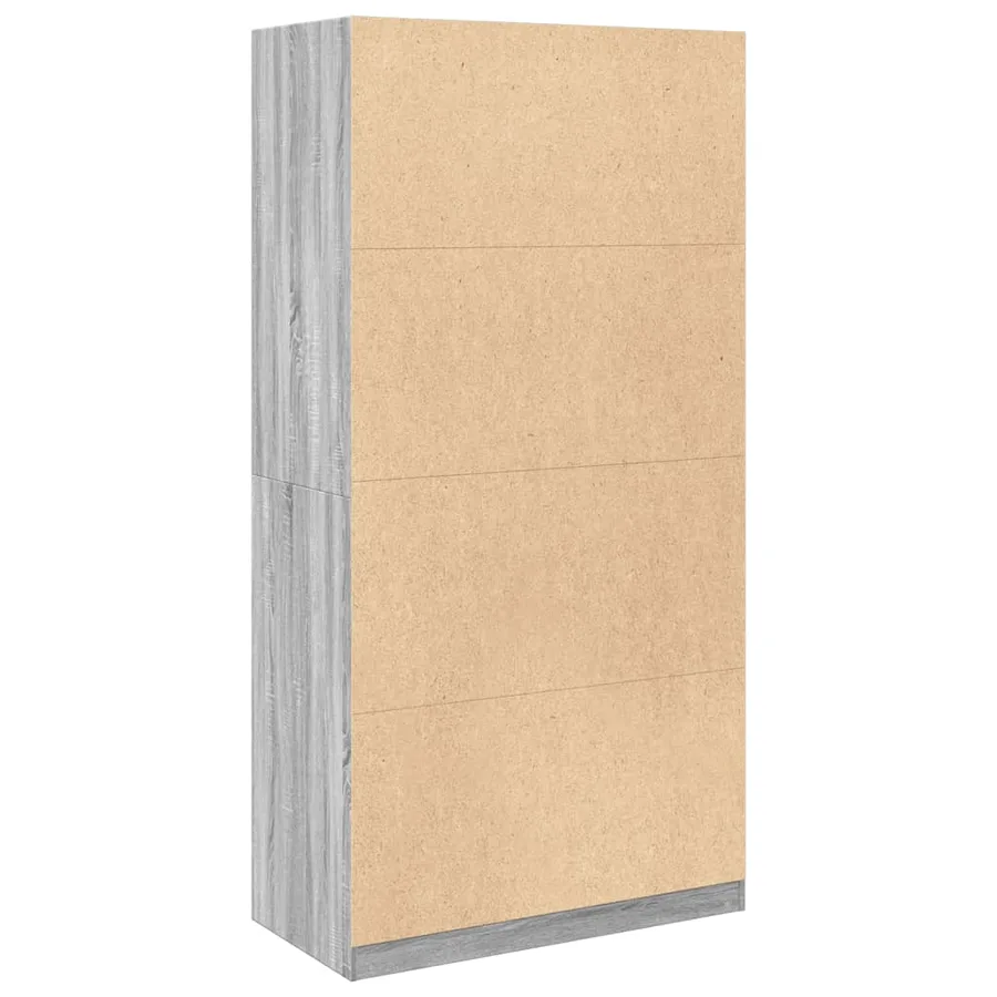 Garde-robe sonoma gris 100x50x200 cm bois d'ingénierie - 6