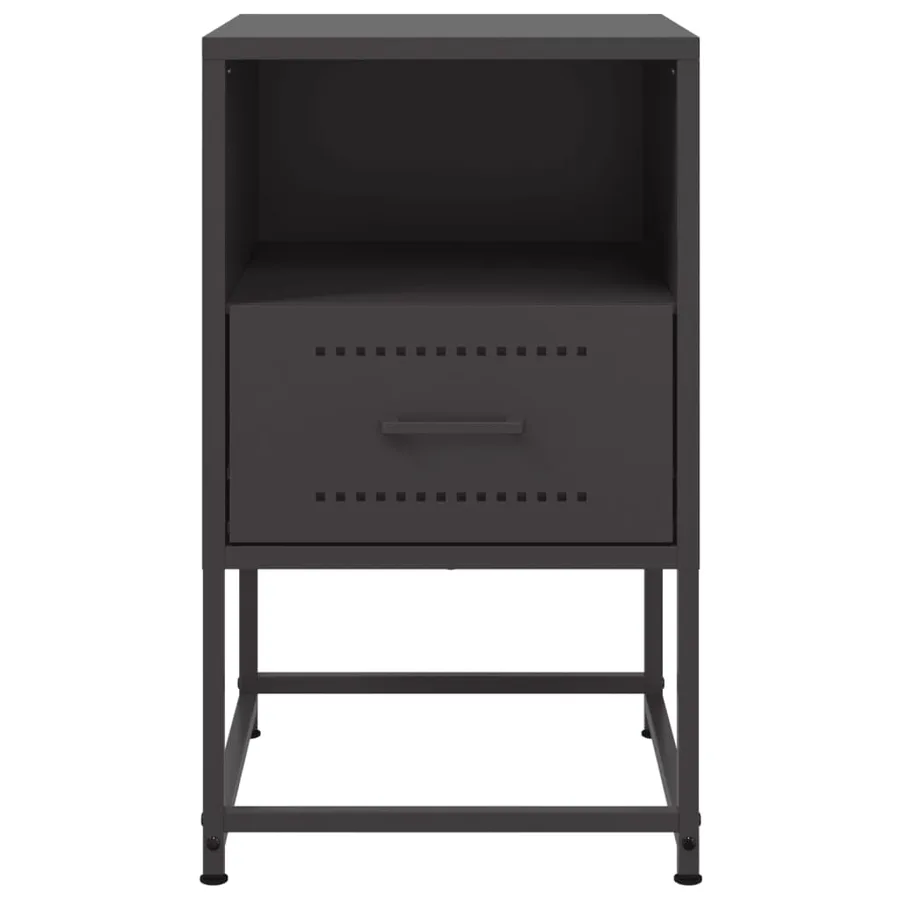 Tables de chevet 2 pcs noir 36x39x60,5 cm acier - 6
