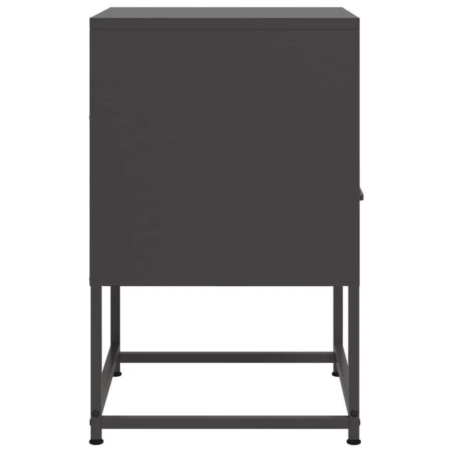 Tables de chevet 2 pcs noir 36x39x60,5 cm acier - 7