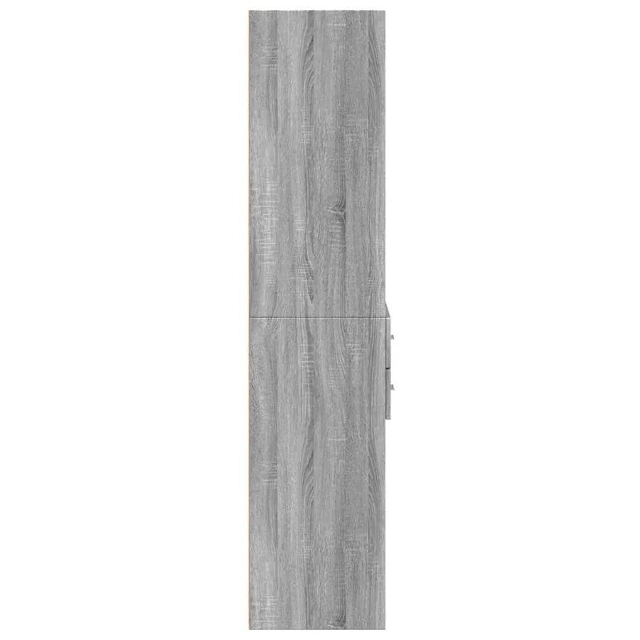 Buffet haut sonoma gris 70x42,5x185 cm bois d'ingénierie - 5