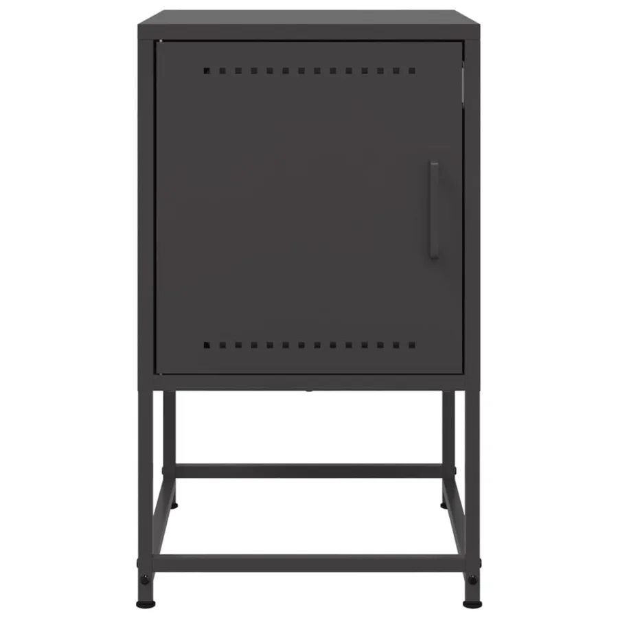 Table de chevet noir 36x39x60,5 cm acier - 6