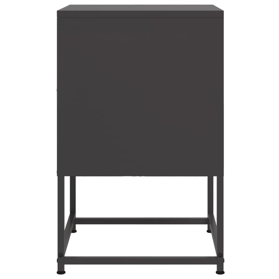 Table de chevet noir 36x39x60,5 cm acier - 7
