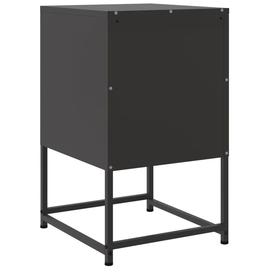 Table de chevet noir 36x39x60,5 cm acier - 8