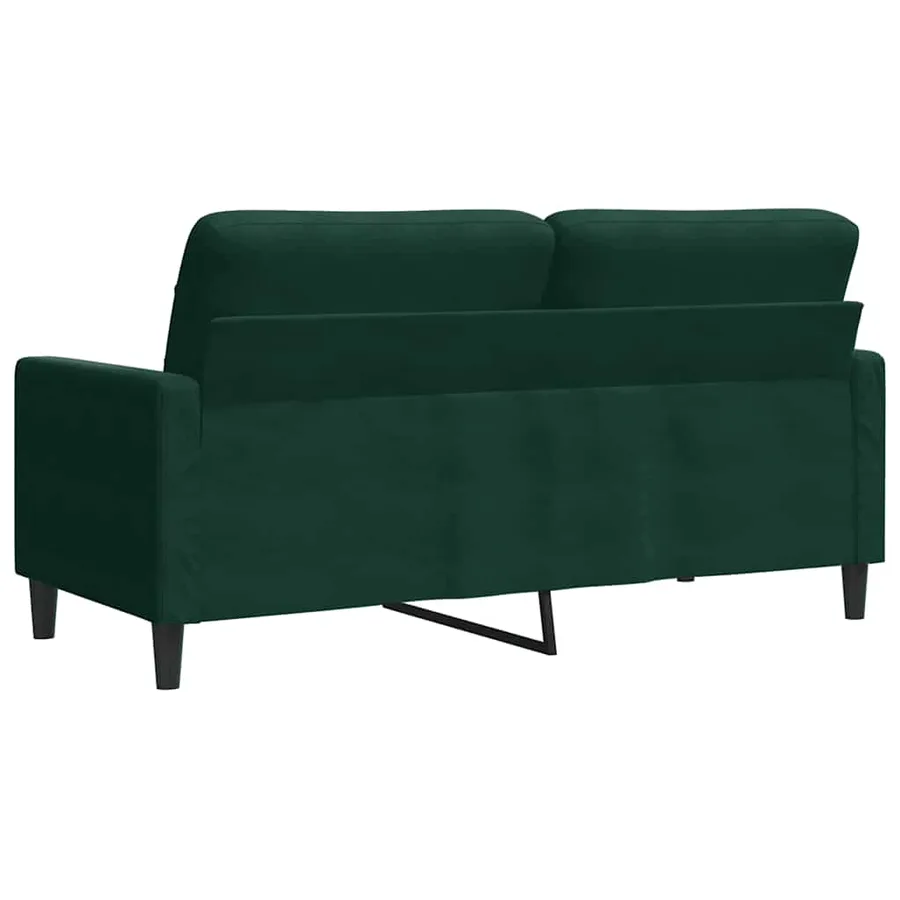 Canapé à 2 places Vert foncé 140 cm Velours - 6