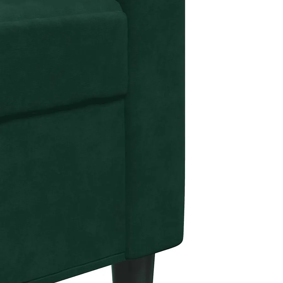 Canapé à 2 places Vert foncé 140 cm Velours - 7