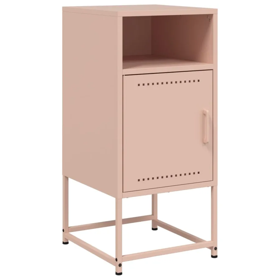 Tables de chevet 2 pcs rose 36x39x78 cm acier - 5