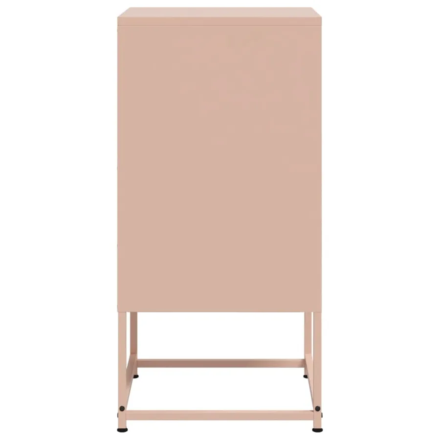 Tables de chevet 2 pcs rose 36x39x78 cm acier - 7