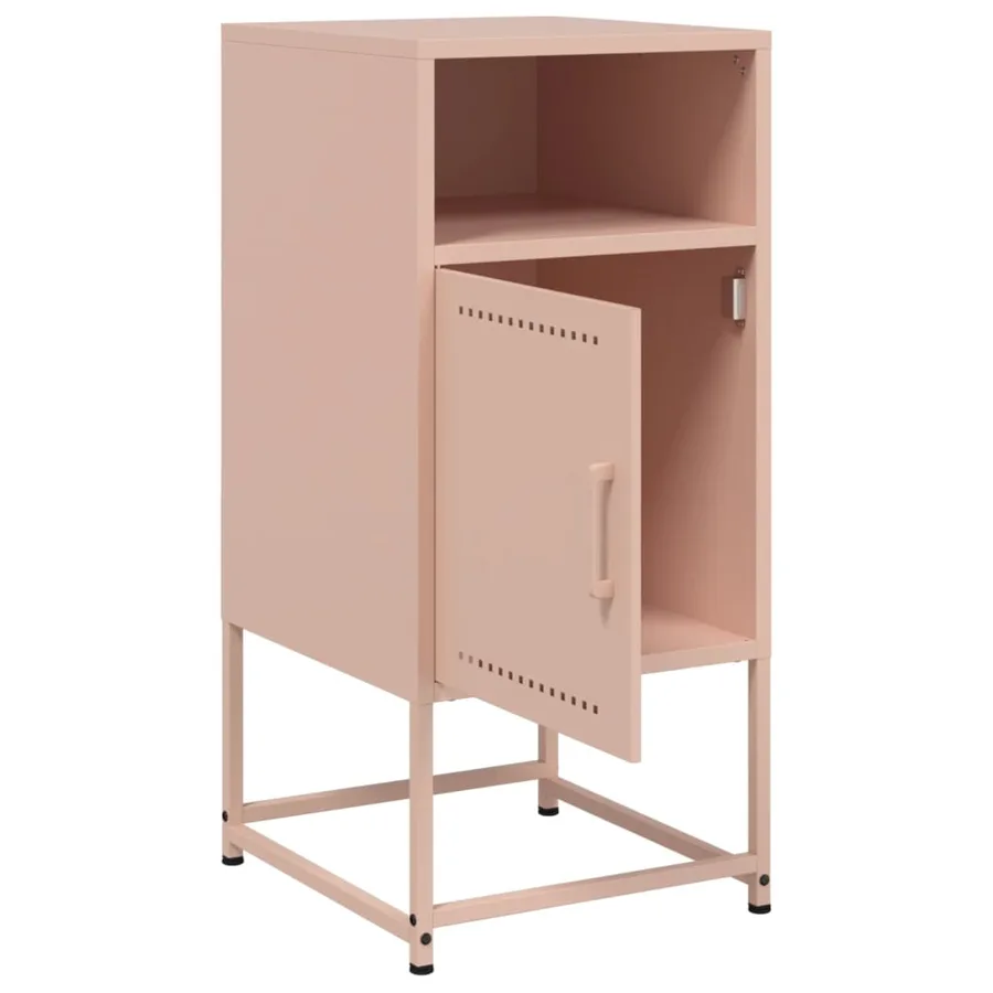 Tables de chevet 2 pcs rose 36x39x78 cm acier - 9
