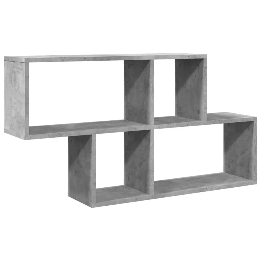 Étagère murale gris béton 100x20x53 cm bois d'ingénierie - 2