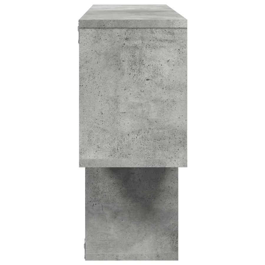Étagère murale gris béton 100x20x53 cm bois d'ingénierie - 5