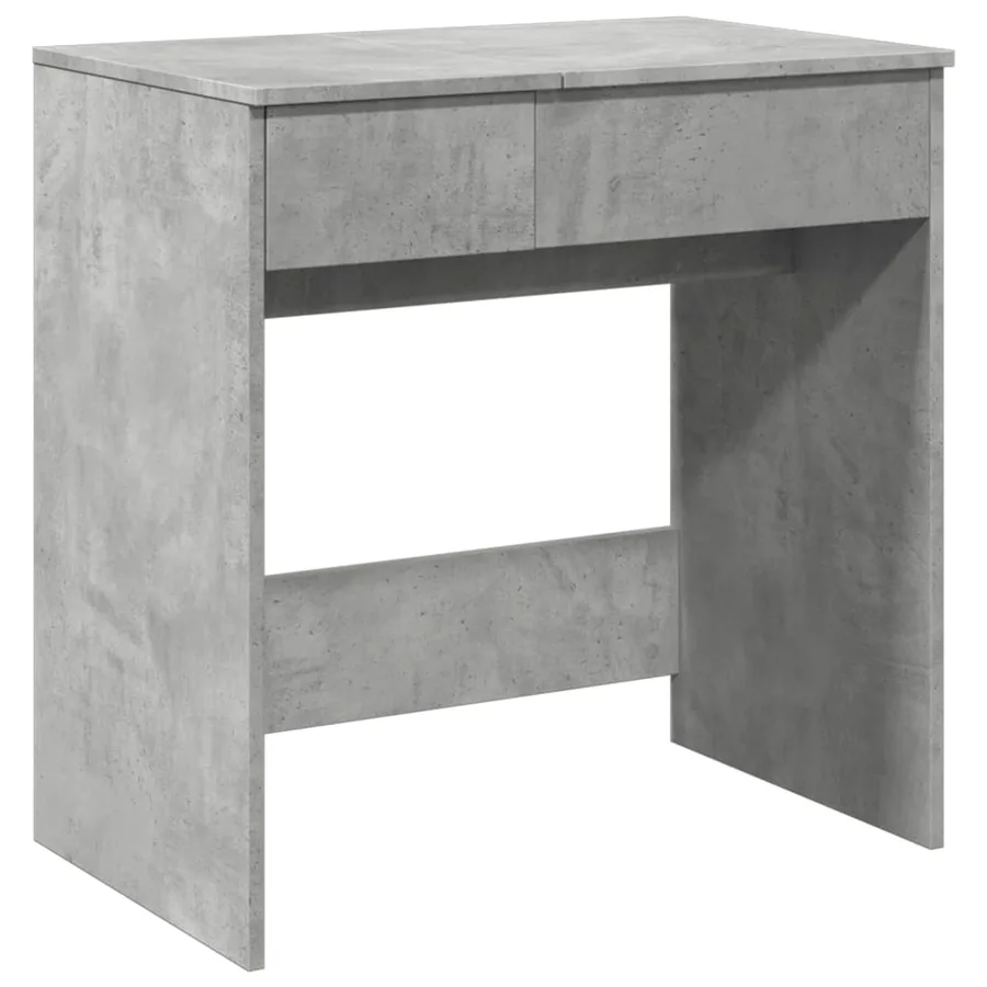Coiffeuse avec miroir gris béton 73x46,5x120 cm - 2
