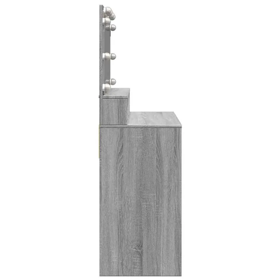 Coiffeuse avec LED sonoma gris 80x41x134,5 cm - 6