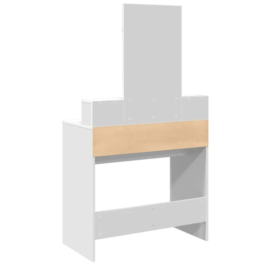 Coiffeuse avec miroir blanc 80x41x144,5 cm - 6