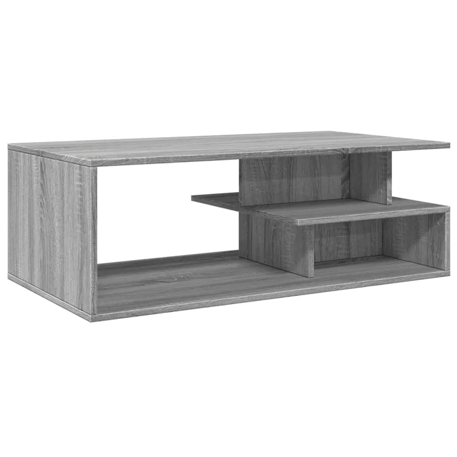 Table basse sonoma gris 102x55x35 cm bois d'ingénierie - 2