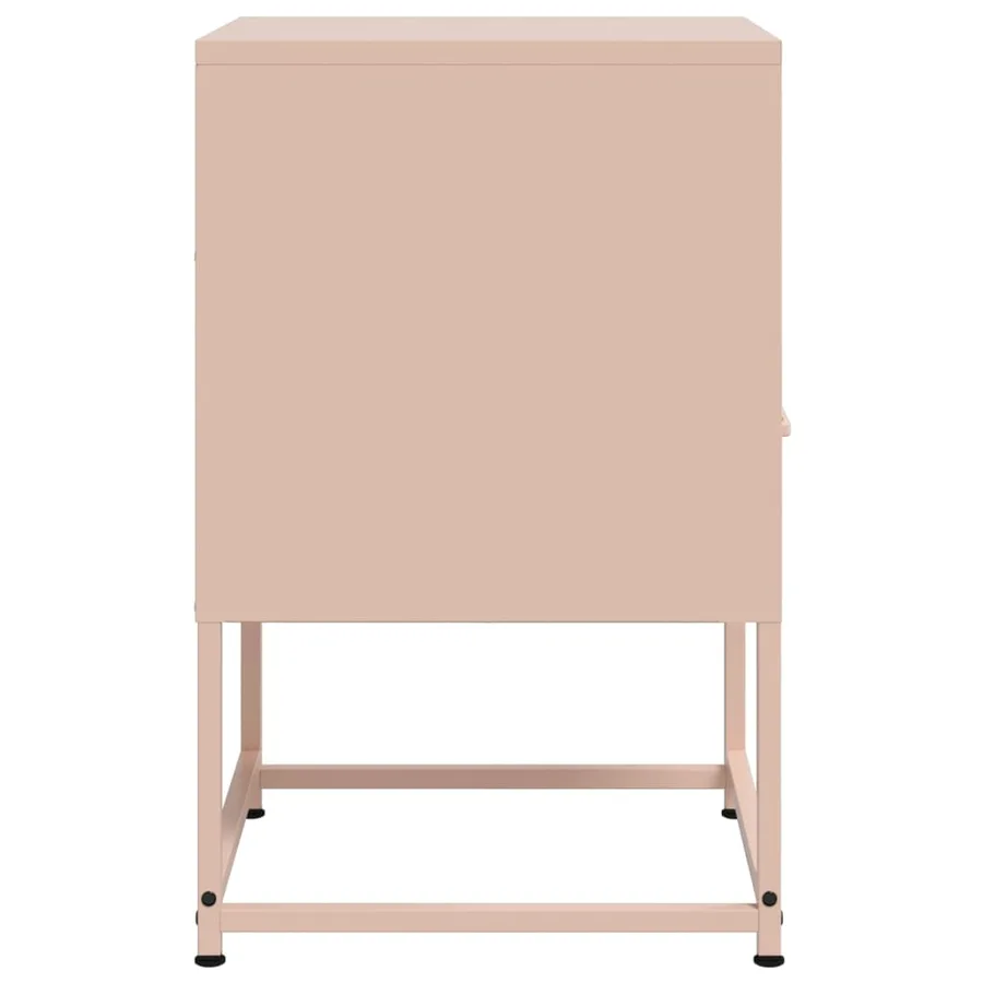 Tables de chevet 2 pcs rose 36x39x60,5 cm acier - 7