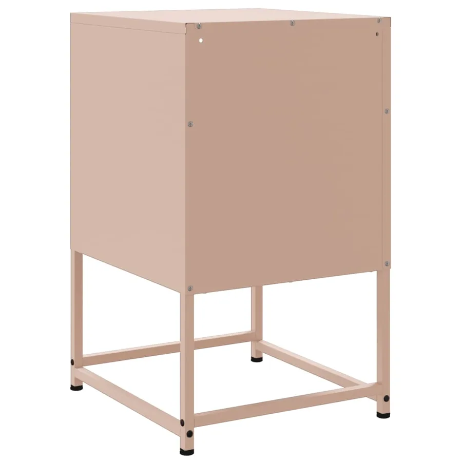Tables de chevet 2 pcs rose 36x39x60,5 cm acier - 8