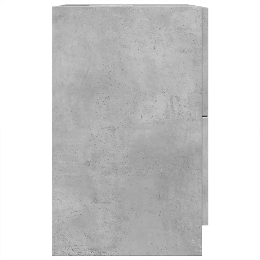 Armoire d'évier gris béton 40x37x59 cm bois d'ingénierie - 6