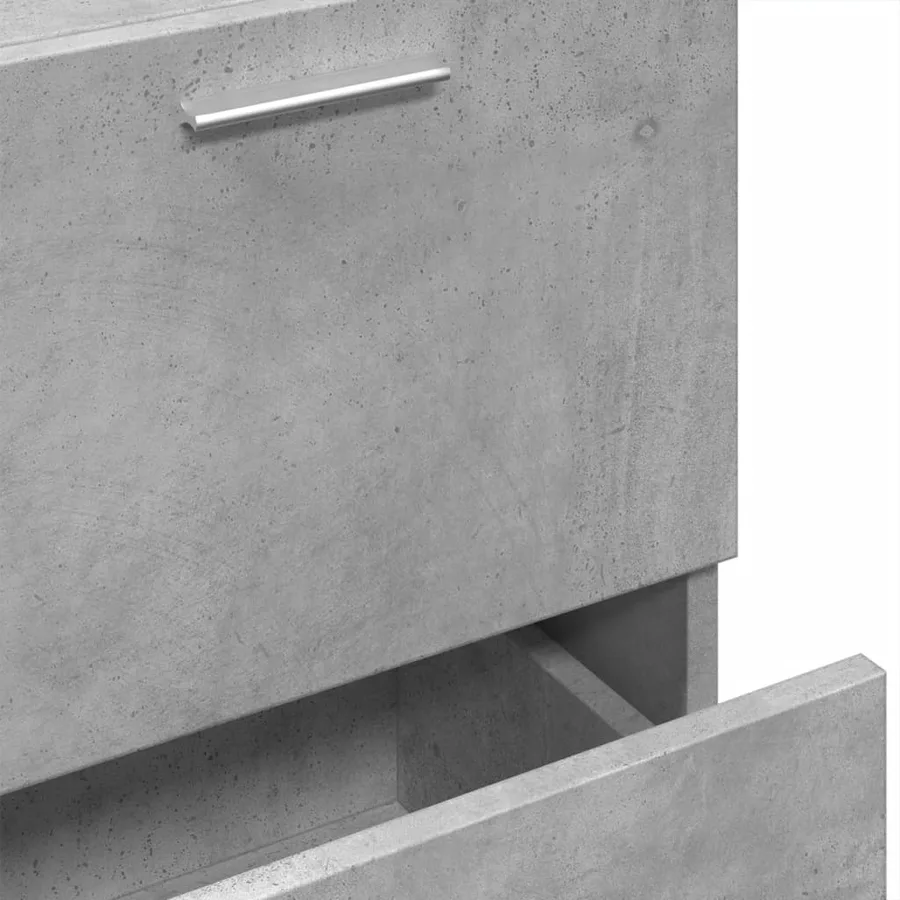 Armoire d'évier gris béton 40x37x59 cm bois d'ingénierie - 9