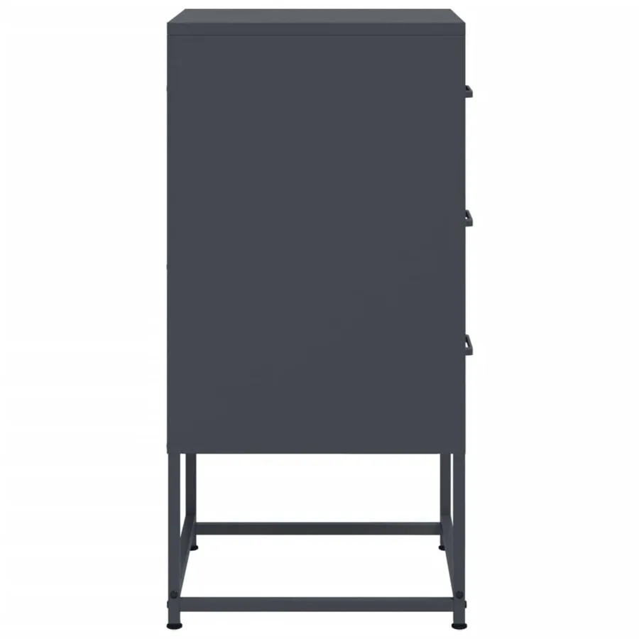 Tables de chevet 2 pcs anthracite 36x39x78 cm acier - 7