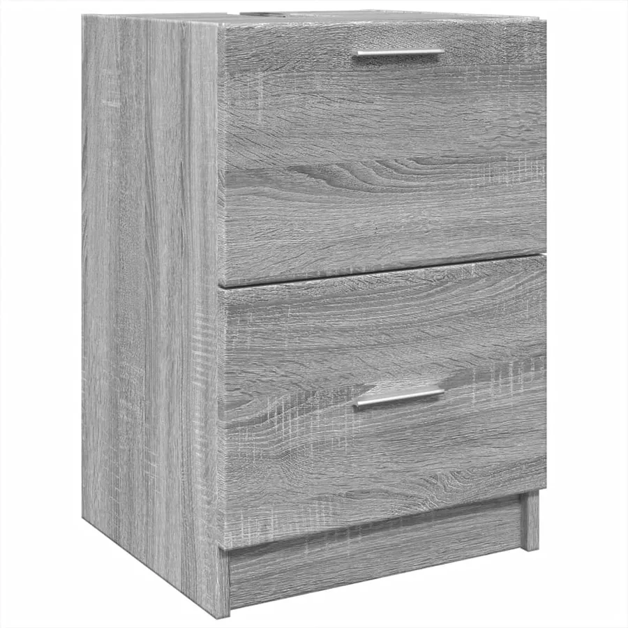 Meuble d'évier sonoma gris 40x37x59 cm bois d'ingénierie - 2
