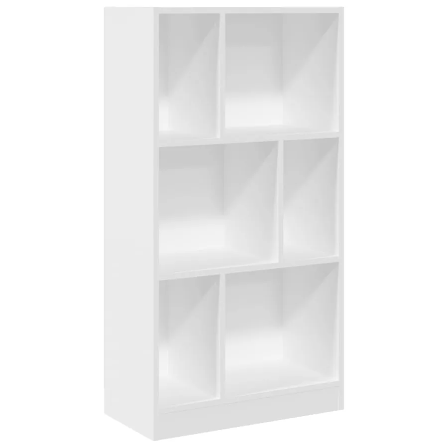 Bibliothèque blanc 57x28,5x107,5 cm bois d'ingénierie - 2