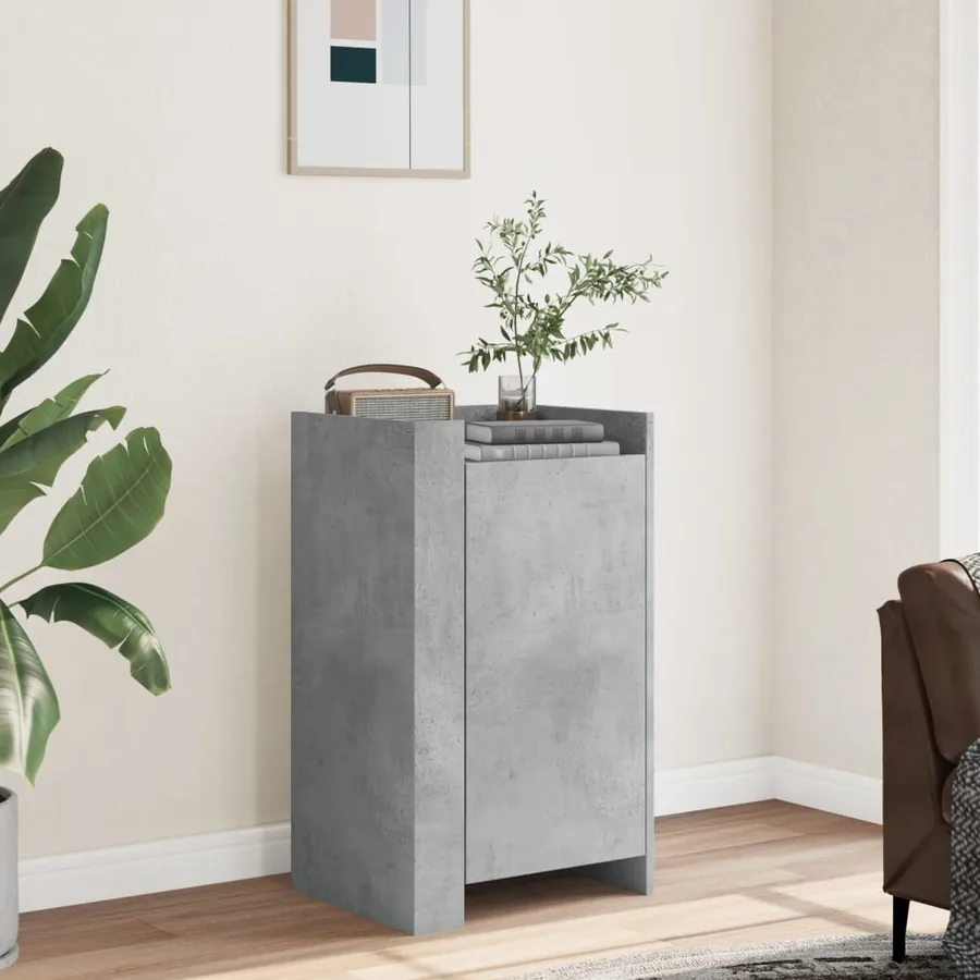 Buffet gris béton 45x35x75 cm Bois d'ingénierie