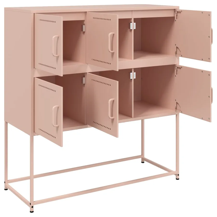 Buffet rose 100,5x39x107 cm acier - 10