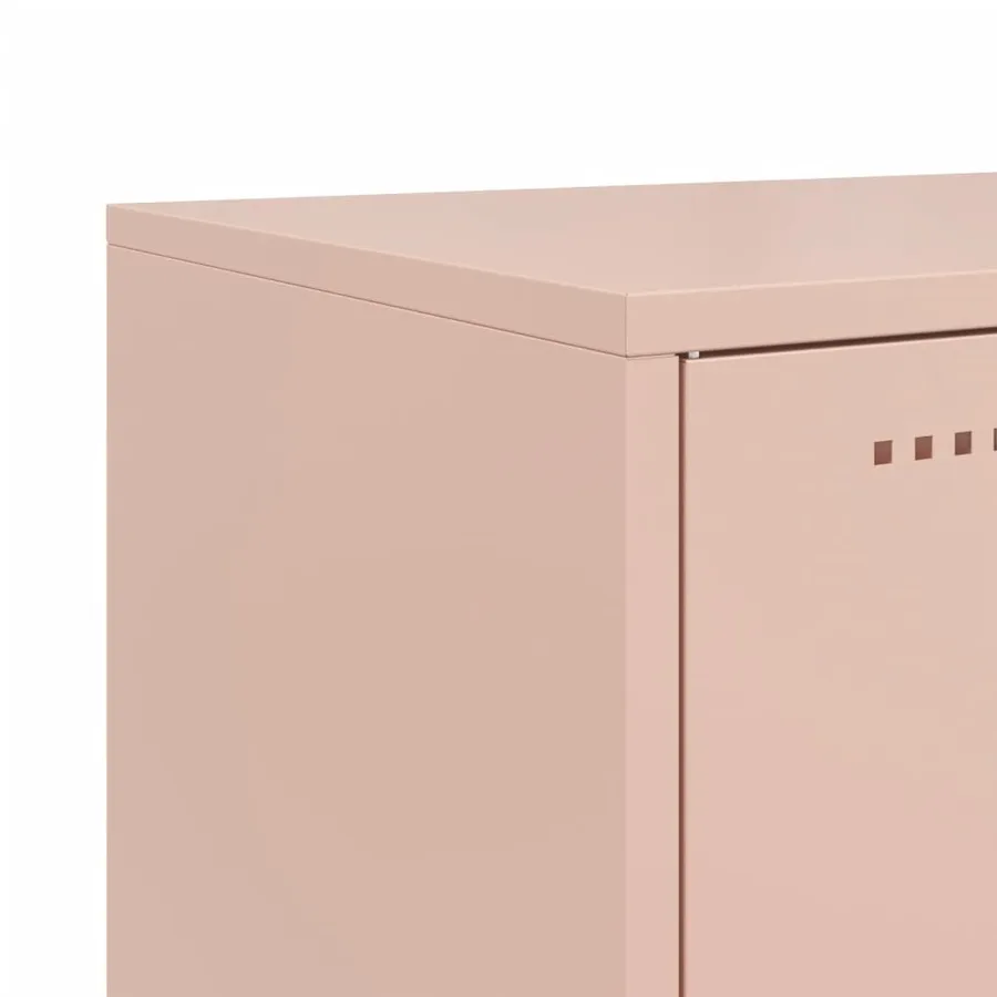 Buffet rose 100,5x39x107 cm acier - 12