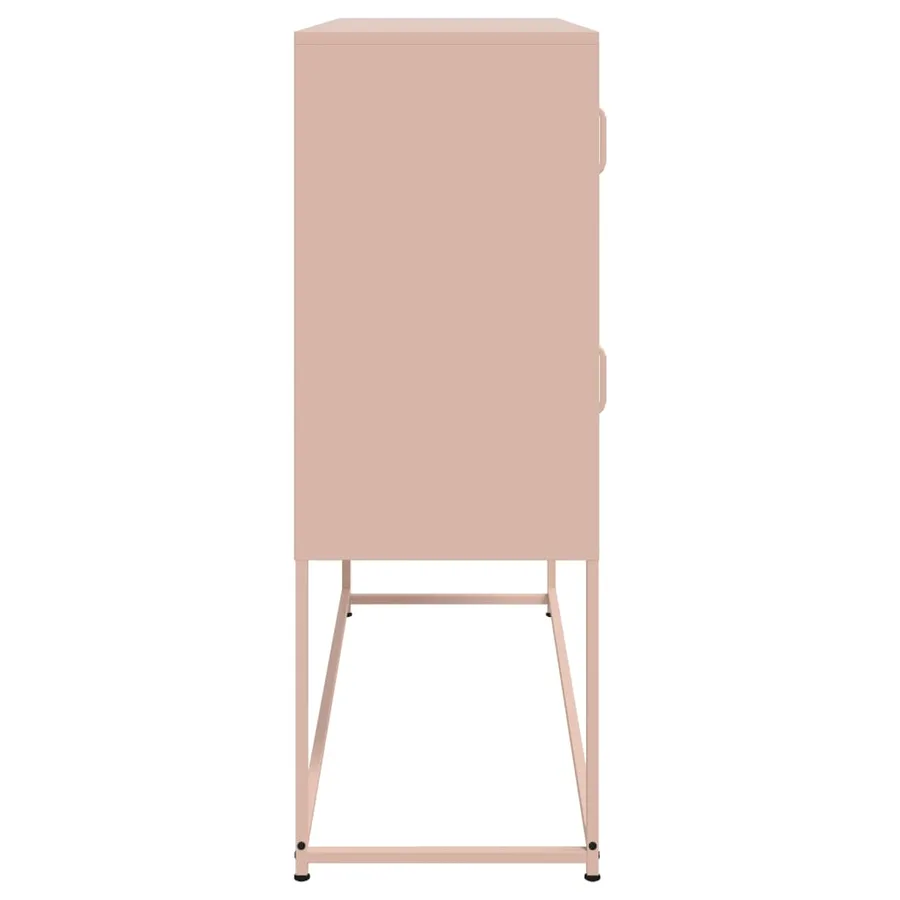 Buffet rose 100,5x39x107 cm acier - 7