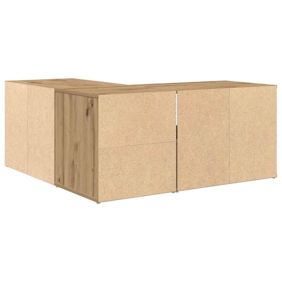 Armoire d'angle chêne artisanal 160x40x45 cm bois d'ingénierie - 11