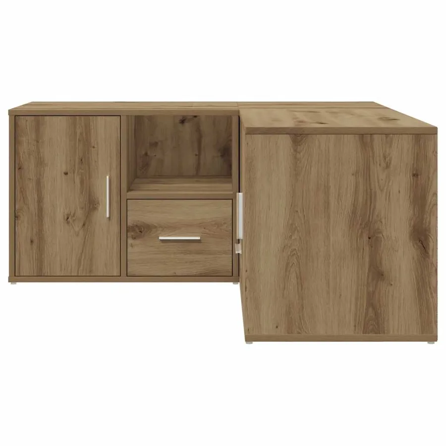 Armoire d'angle chêne artisanal 160x40x45 cm bois d'ingénierie - 9