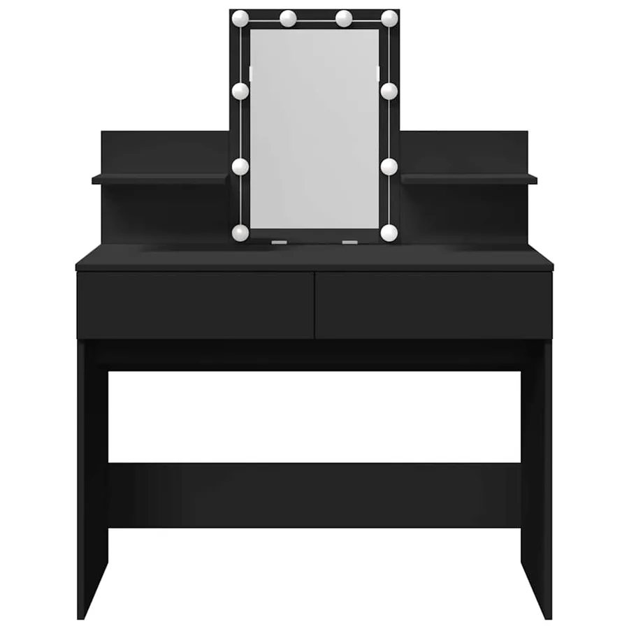Coiffeuse avec LED noir 100x40x130 cm - 5