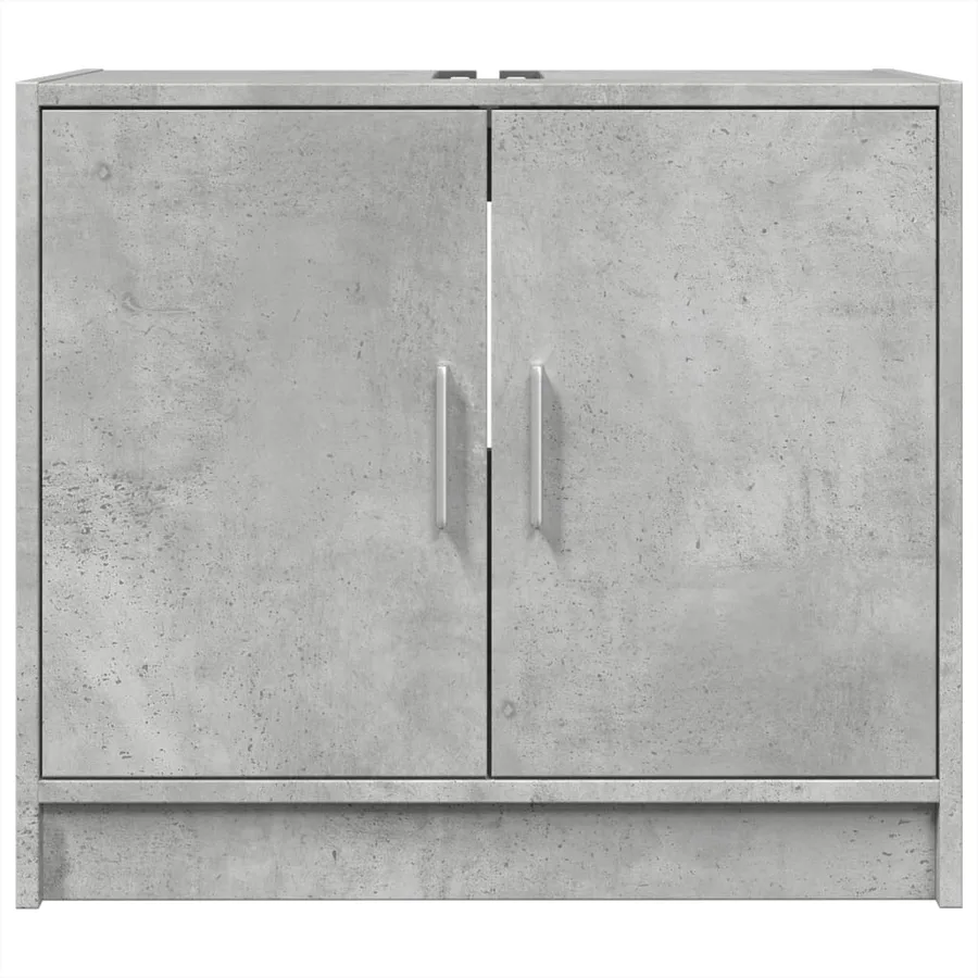 Armoire d'évier gris béton 63x29x55 cm bois d'ingénierie - 4