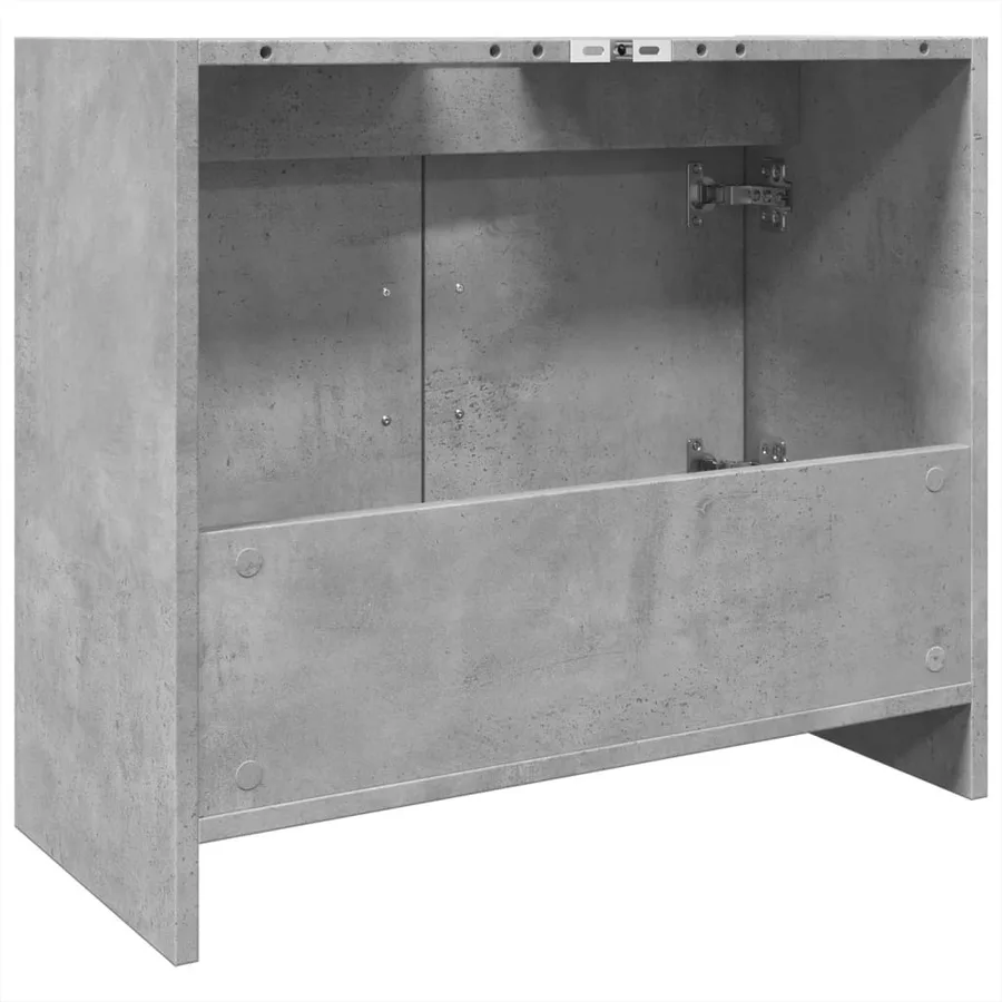 Armoire d'évier gris béton 63x29x55 cm bois d'ingénierie - 7