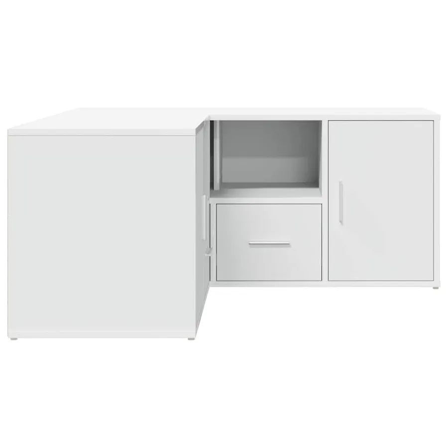 Armoire d'angle blanc 160x40x45 cm bois d’ingénierie - 10