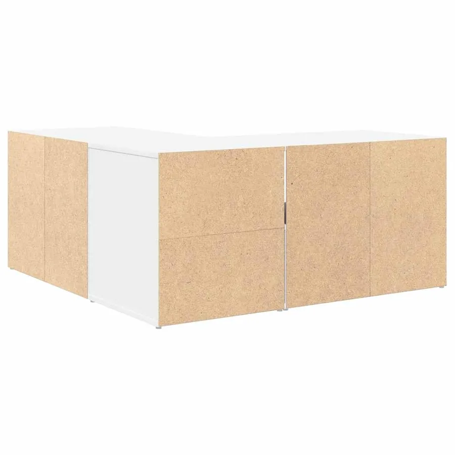 Armoire d'angle blanc 160x40x45 cm bois d’ingénierie - 11