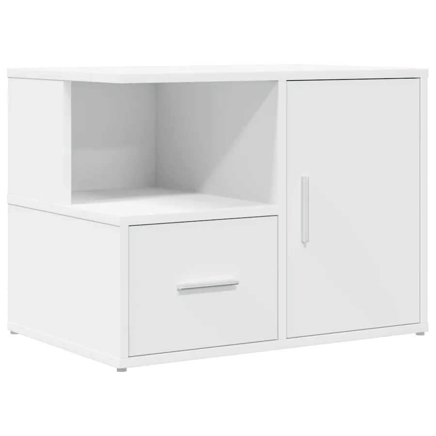 Armoire d'angle blanc 160x40x45 cm bois d’ingénierie - 8