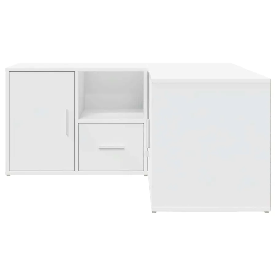 Armoire d'angle blanc 160x40x45 cm bois d’ingénierie - 9