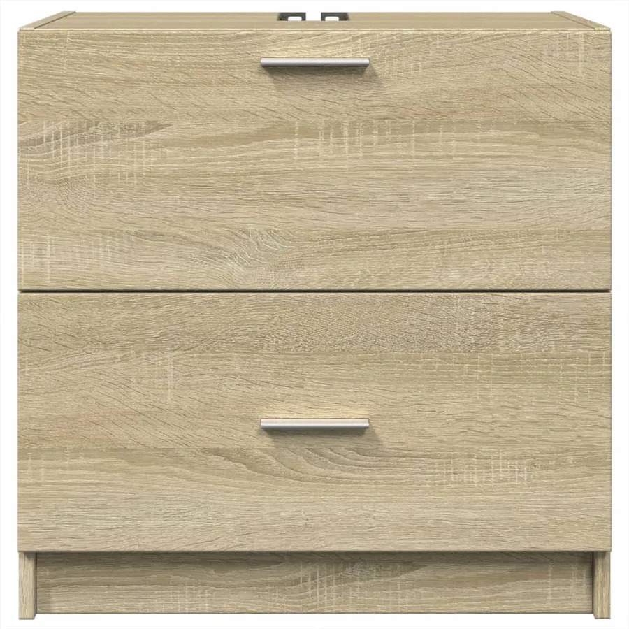 Armoire d'évier chêne sonoma 59x37x59 cm bois d'ingénierie - 4