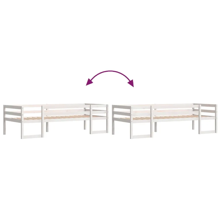 Cadre de lit pour enfants sans matelas 90x200 cm pin massif - 8