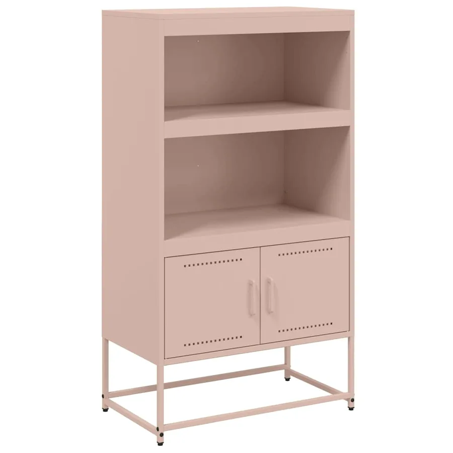 Buffet haut rose 68,5x38,5x123,5 cm acier - 2