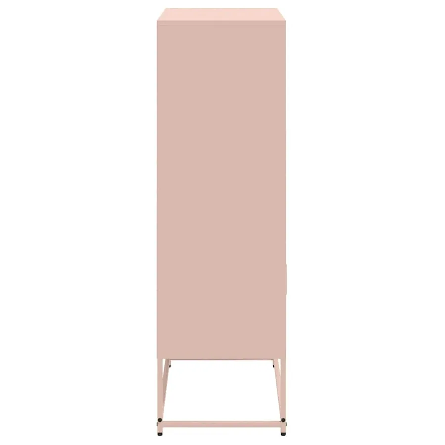 Buffet haut rose 68,5x38,5x123,5 cm acier - 7